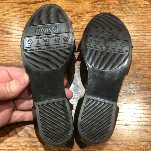 Mini Melissa Bow Open Toe Flats Size 11 - Picture 5 of 10